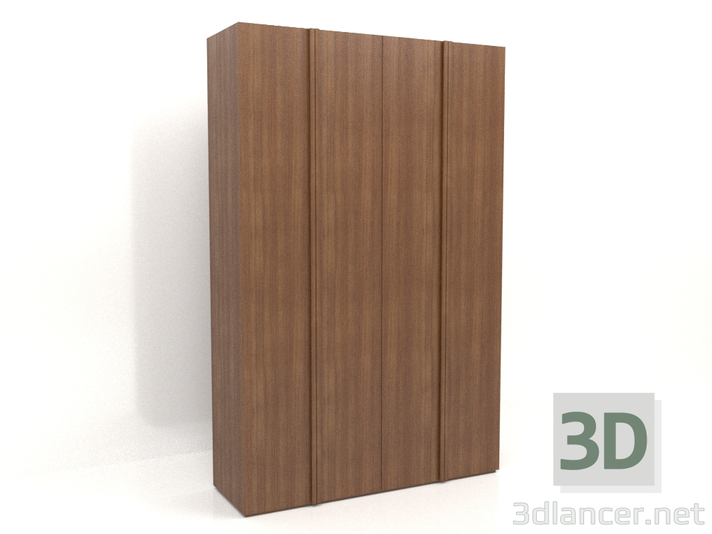 3d model Wardrobe MW 01 wood (1800x600x2800, wood brown light) - preview