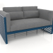 3D Modell 2-Sitzer-Sofa mit hoher Rückenlehne (Graublau) - Vorschau