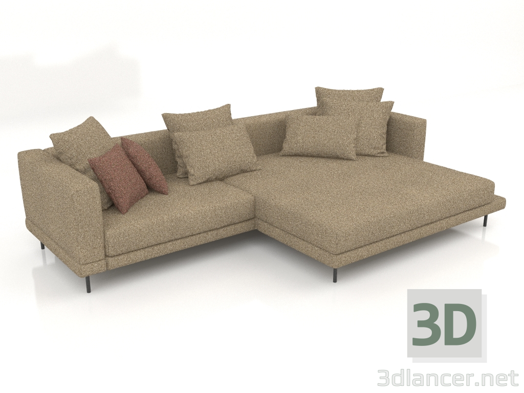 modello 3D Divano Carol 3060 x 1080 (Bengasi 05) - anteprima