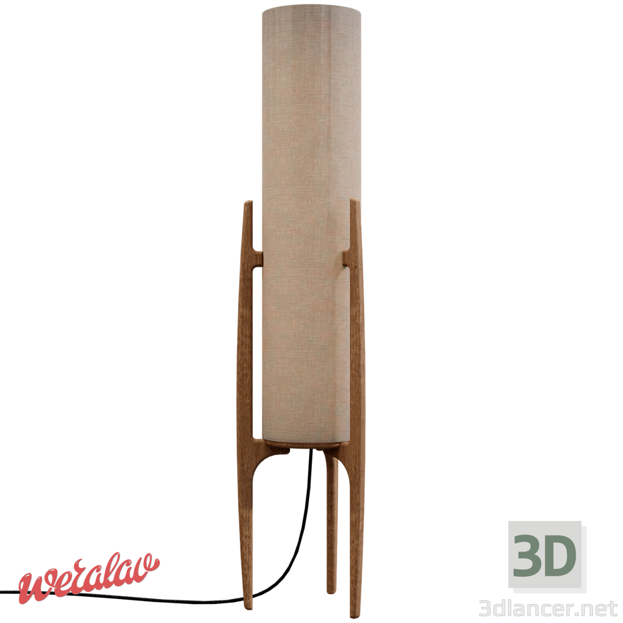 modèle 3D Lampadaire "Rocket L" - preview