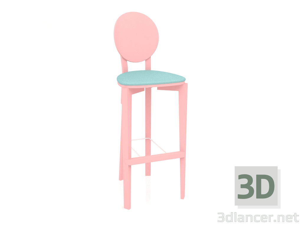 Modelo 3d Banqueta de bar Circus com encosto sem estofamento (opção 4) - preview