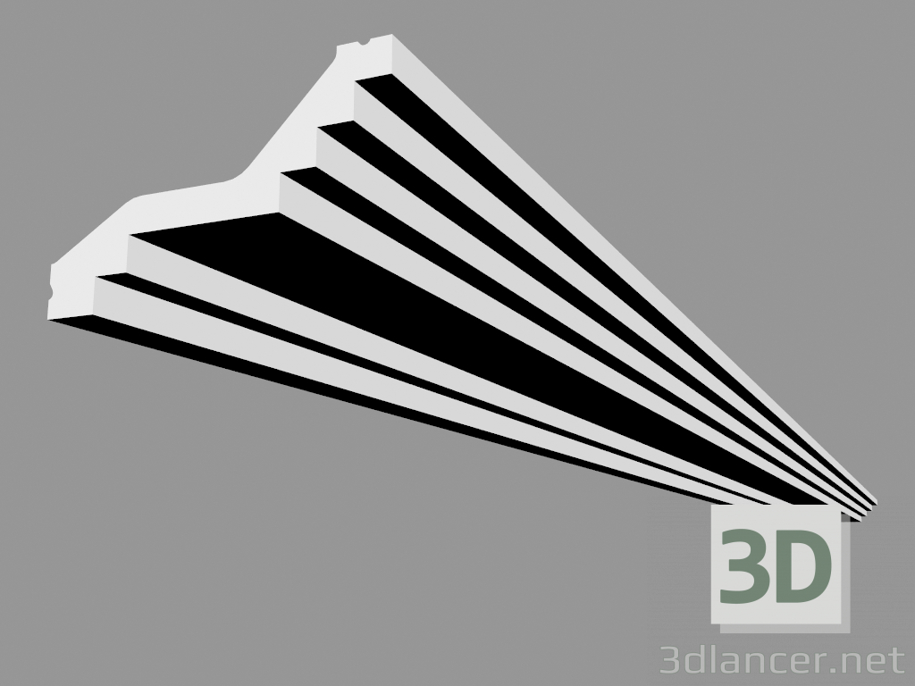 3D modeli Korniş 400 (200 x 6 x 10 cm) - önizleme