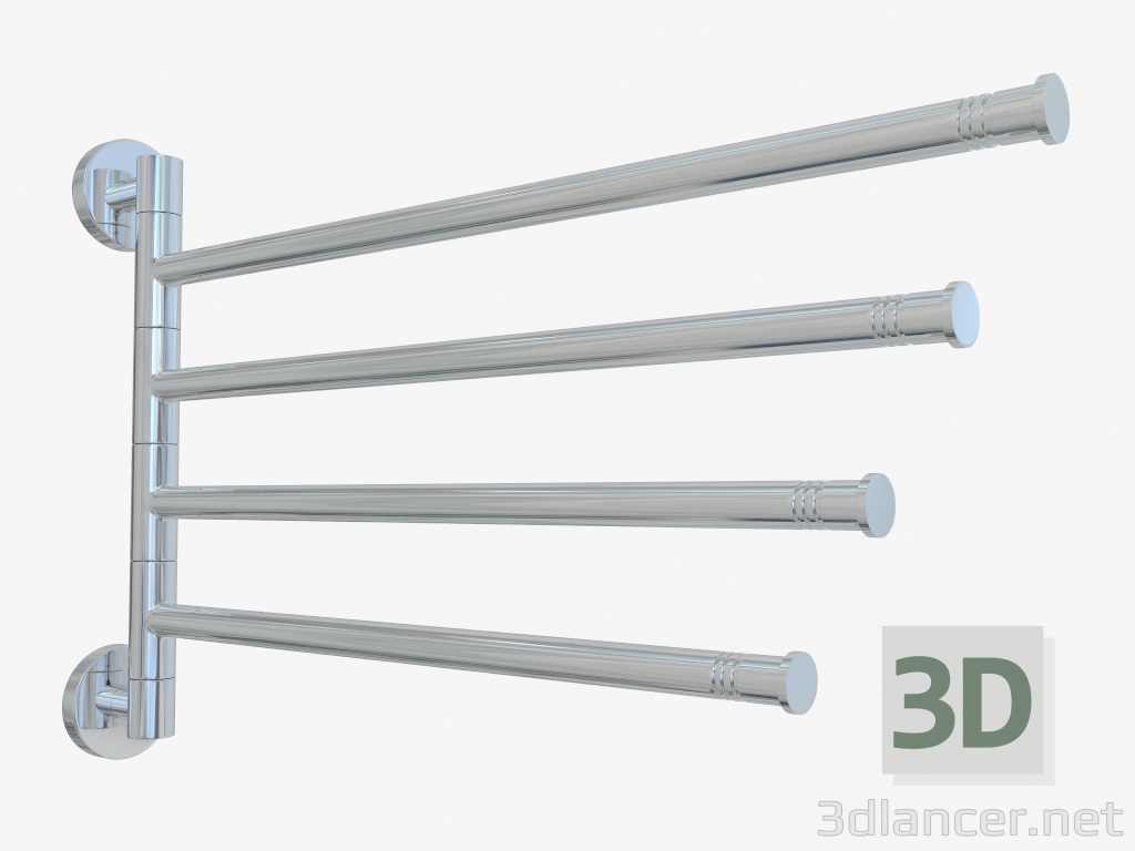 modello 3D Supporto di asciugamani VEER-4 rotante (L 425) - anteprima