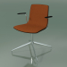 3d model Chair 5911 (4 legs, swivel, with armrests, with front trim, black birch) - preview