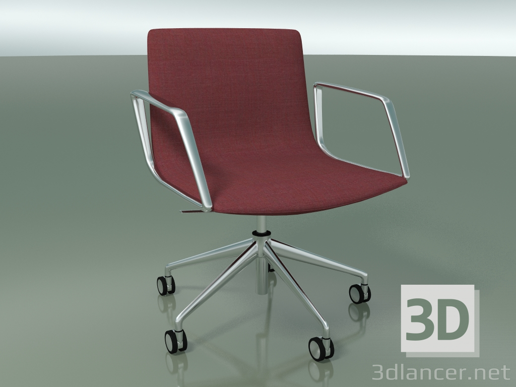 modèle 3D Chaise de conférence 4900BI (5 roulettes, avec accoudoirs) - preview