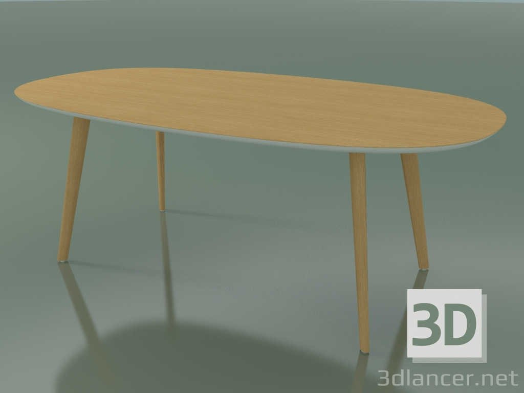 3d model Mesa ovalada 3507 (H 74 - 200x110 cm, M02, Roble natural, opción 2) - vista previa