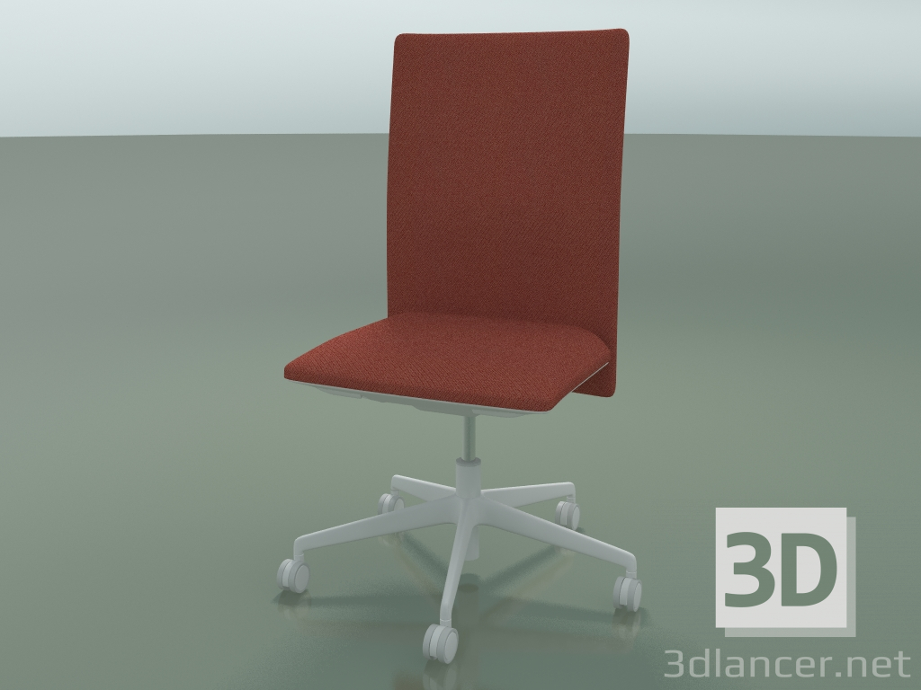 3d model Silla con respaldo alto 6503 (5 ruedas, con acolchado extraíble, V12) - vista previa