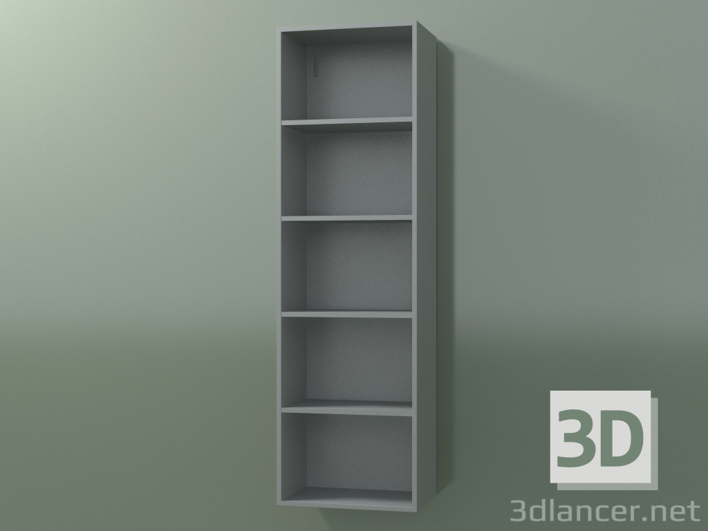 3d model Wall tall cabinet (8DUBDC01, Silver Gray C35, L 36, P 24, H 120 cm) - preview