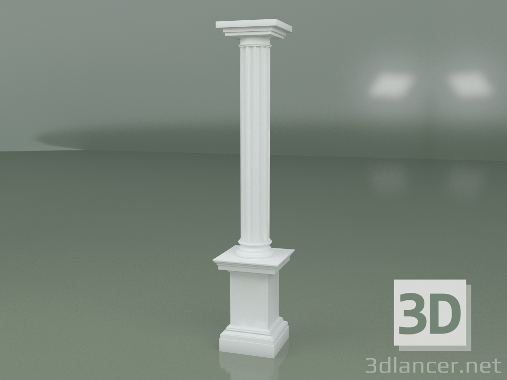 Modelo 3d Coluna de gesso KN006 - preview