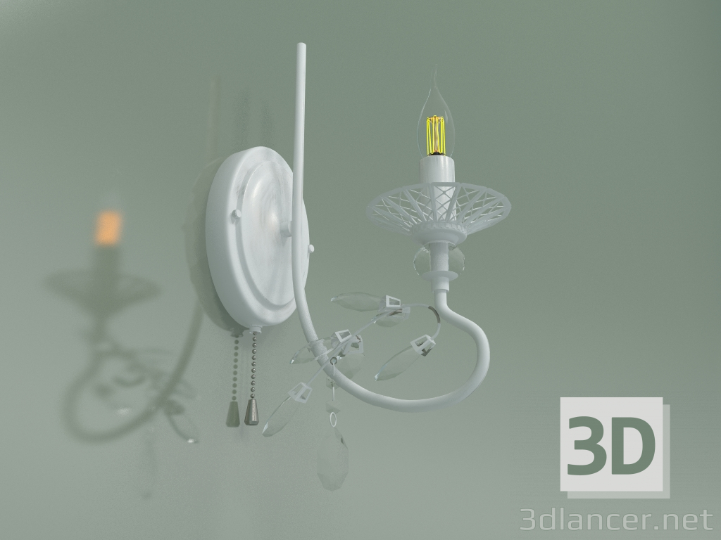 Modelo 3d Candelabro Alexandria 60057-1 (branco com prata) - preview