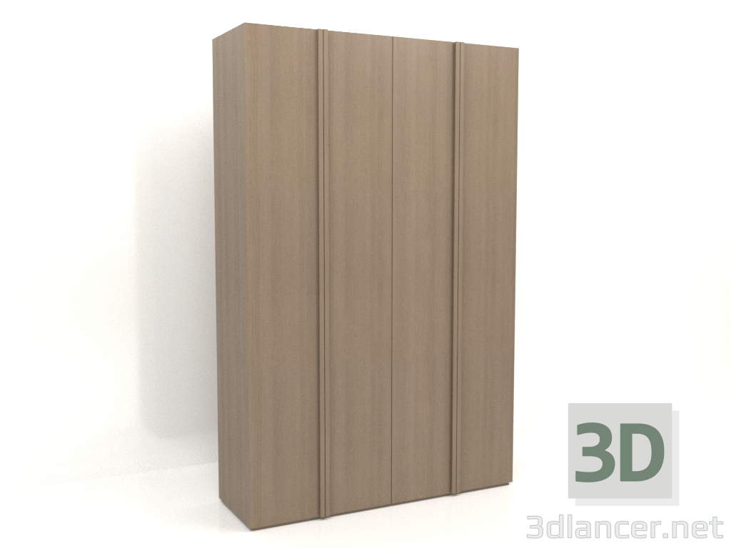 3d model Armario MW 01 madera (1800x600x2800, gris madera) - vista previa