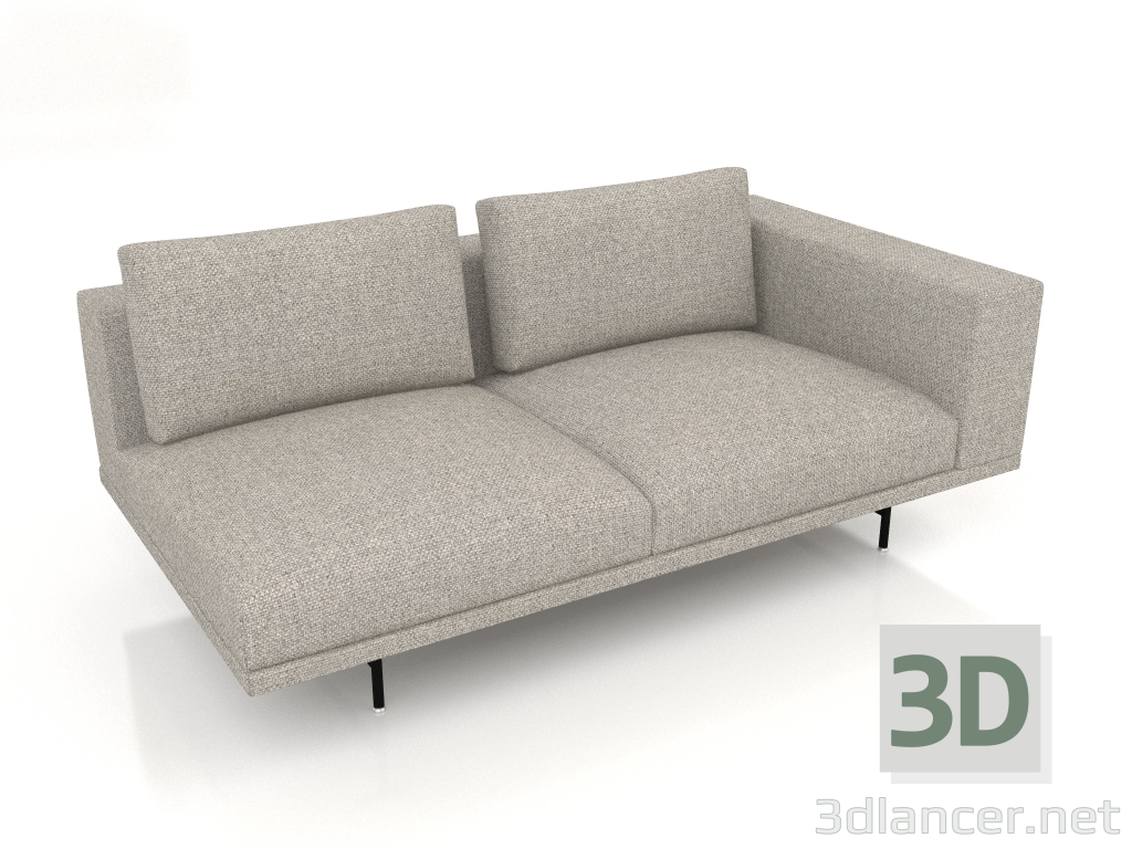 3d модель Диванный модуль Loft VIPP610 (правый) – превью