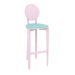 3d model Circus bar stool with back without upholstery (option 5) - preview