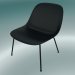 modello 3D Chaise longue con tubi alla base di fibra (nero) - anteprima