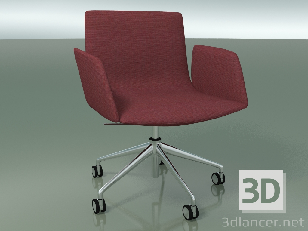 3d model Silla de conferencia 4900BR (5 ruedas, con reposabrazos suaves) - vista previa