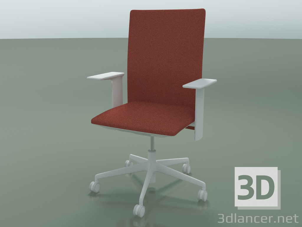 Modelo 3d Cadeira com encosto alto 6503 (5 rodas, com estofamento removível, apoio de braço padrão ajustável) - preview