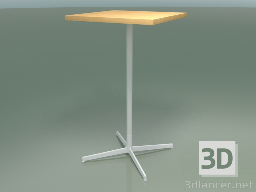 3D Modell Quadratischer Tisch 5568 (H 105,5 - 60 x 60 cm, natürliche Eiche, V12) - Vorschau