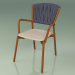 3d model Chair 221 (Metal Rust, Polyurethane Resin Mole, Padded Belt Gray-Blue) - preview