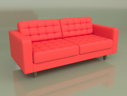 Dreibettsofa Cosmo (rotes Leder)