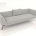 3d model 3-seater sofa (wooden legs) - preview