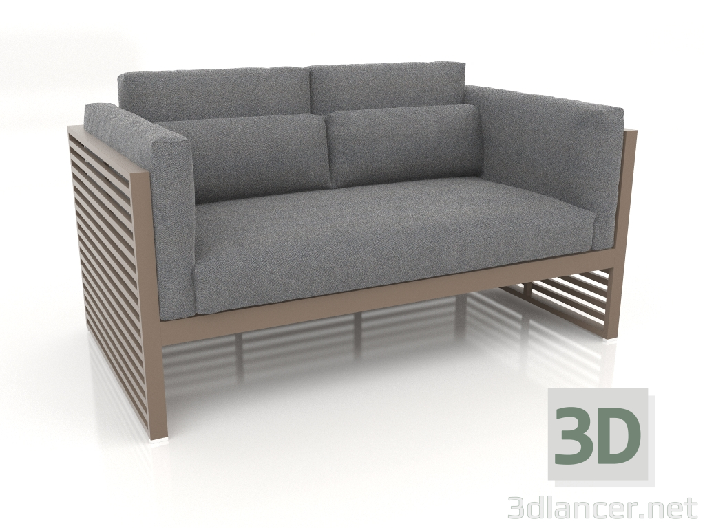 3d model 2-seater sofa with a high back (Bronze) - preview