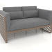 3D Modell 2-Sitzer-Sofa mit hoher Rückenlehne (Bronze) - Vorschau