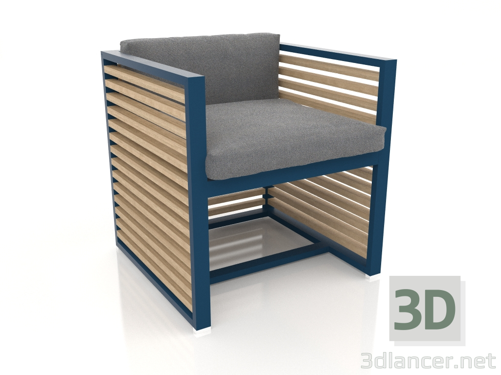 3d model Armchair (Grey blue) - preview