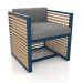 3d model Armchair (Grey blue) - preview