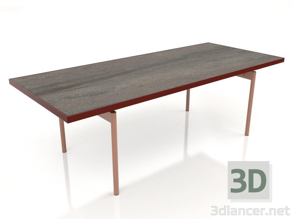 3d модель Стіл обідній (Wine red, DEKTON Radium) – превью