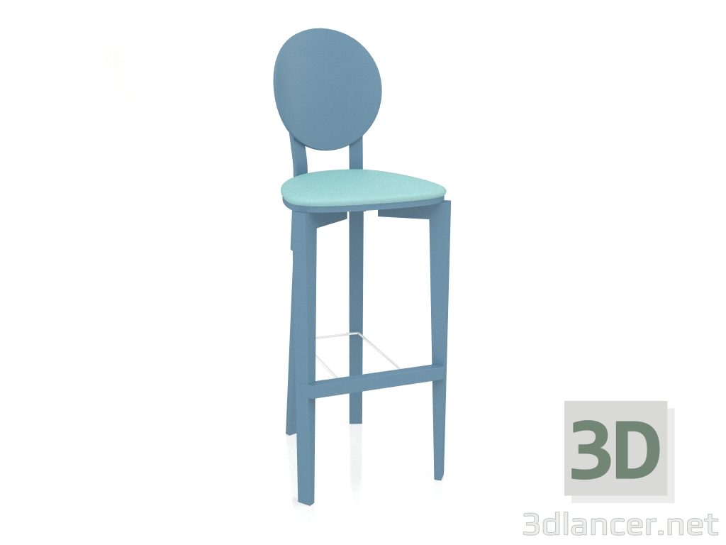 3d model Taburete de bar Circus con respaldo sin tapizar (opción 6) - vista previa