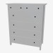 3d model Chest of 6 drawers - preview