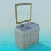 3d model Vanity with mirror - preview