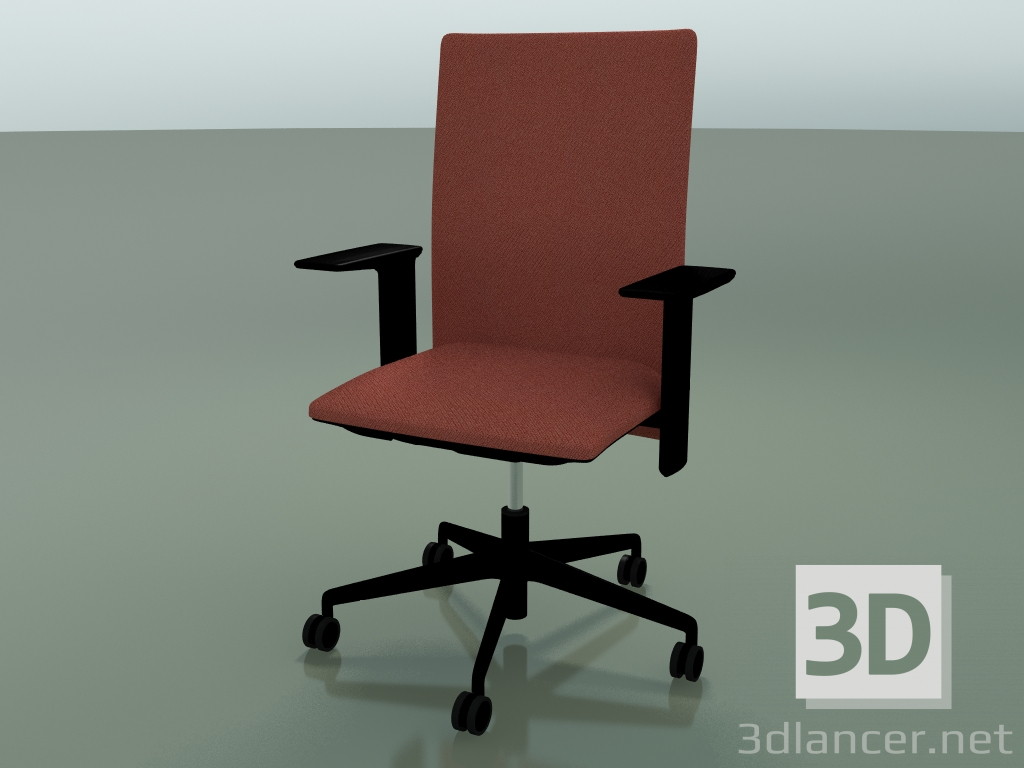 3D modeli Yüksek arka koltuk 6503 (5 tekerlekli, çıkarılabilir dolgulu, ayarlanabilir standart kolçaklı) - önizleme