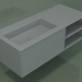 modello 3D Lavabo con cassetto e vano (06UC724S2, Silver Grey C35, L 120, P 50, H 36 cm) - anteprima