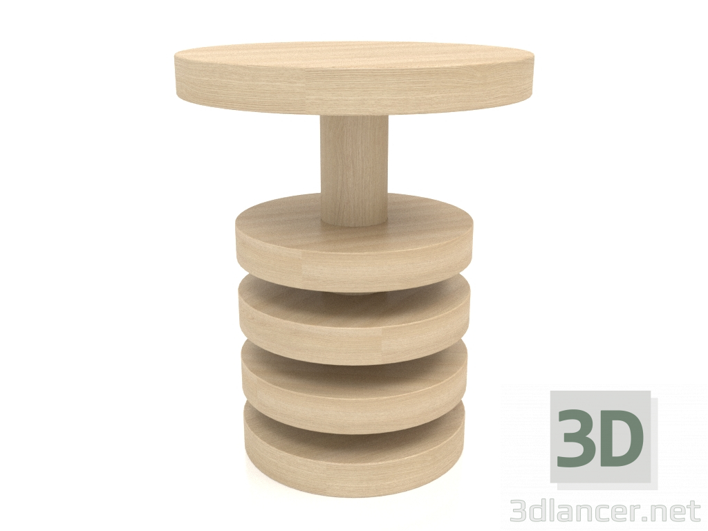 3d модель Стол журнальный JT 04 (D=450x550, wood white) – превью