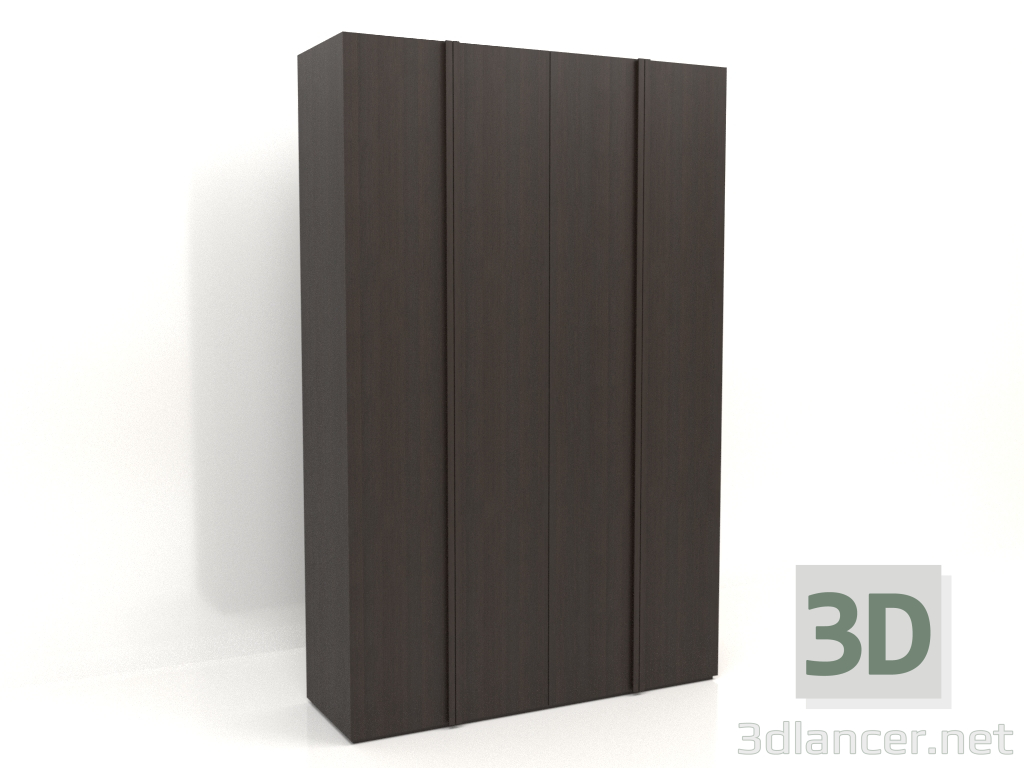 Modelo 3d Guarda-roupa MW 01 madeira (1800x600x2800, madeira marrom escuro) - preview