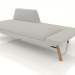 3D Modell Chaiselongue offen 186 mit Armlehne links (Holzbeine) - Vorschau