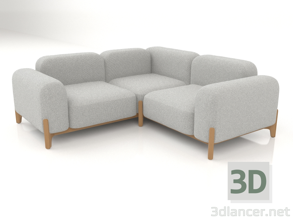 modello 3D Divano componibile (composizione 23) - anteprima