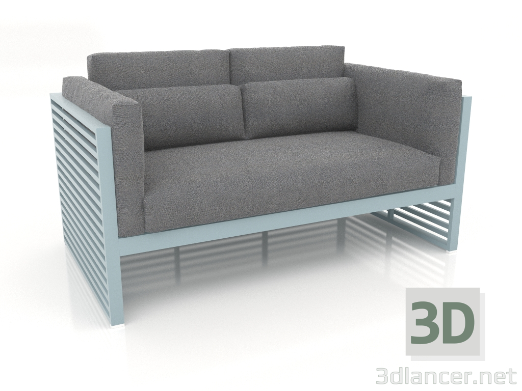 3d модель Диван 2 місний з високою спинкою (Blue grey) – превью