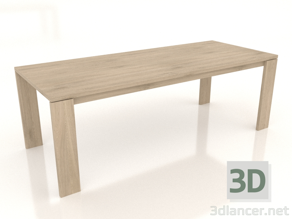 3d модель Стол обеденный BLANK 2200х900х750 мм (освещенный дуб) – превью