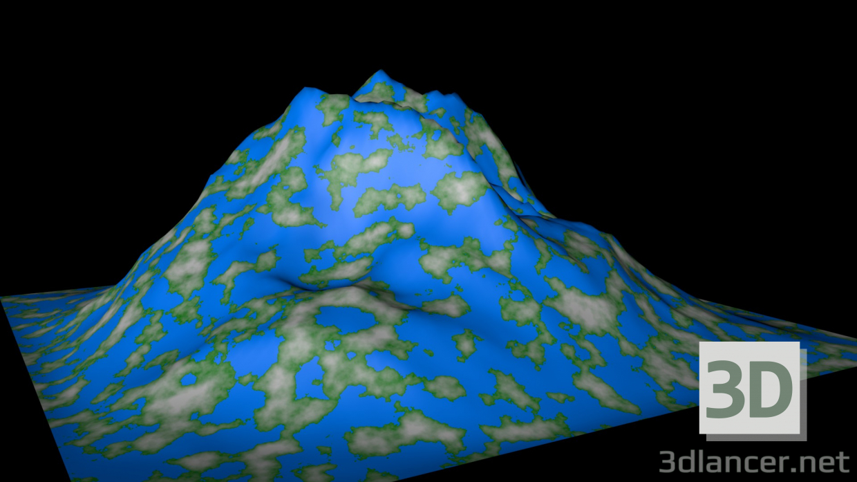 3d model mountain model - preview