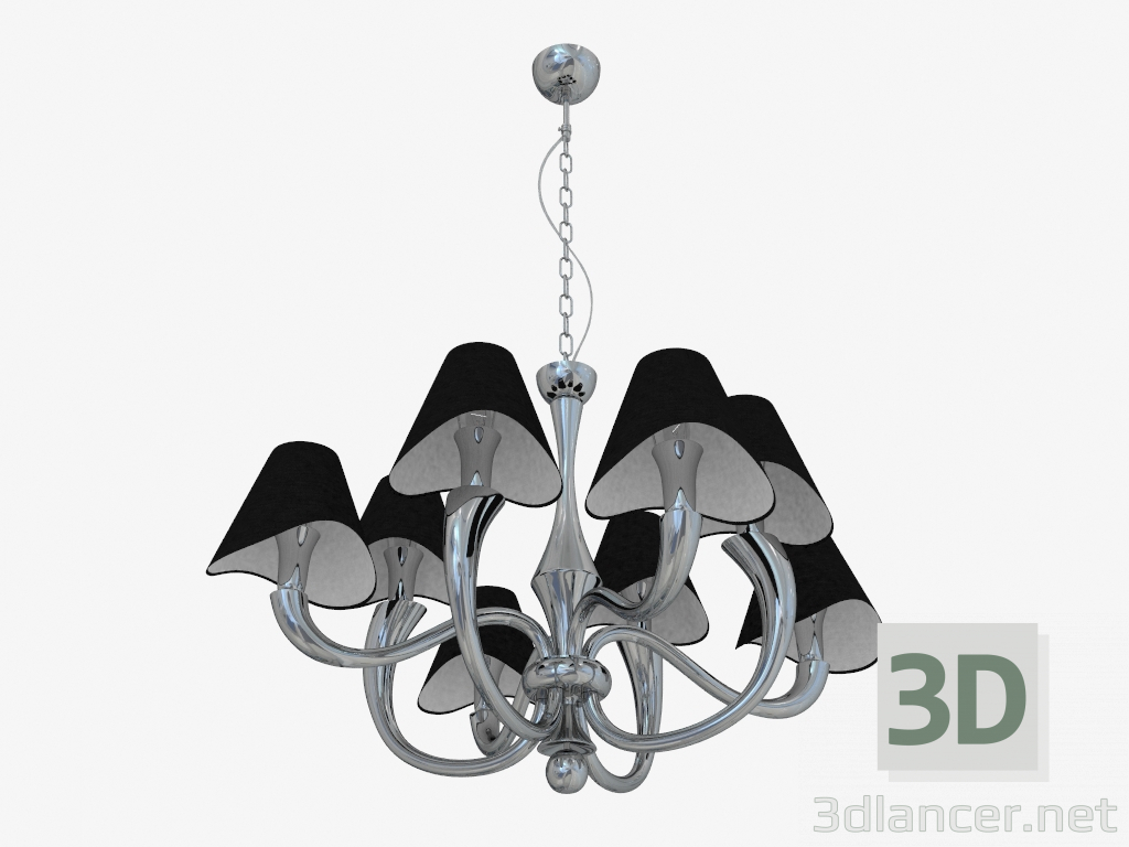 modello 3D Lampadario BOSCAGE (MOD206-08-N) - anteprima