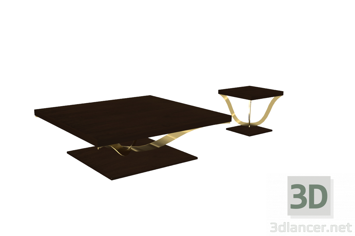 3d Coffee table and side table by Teseo модель купити - зображення