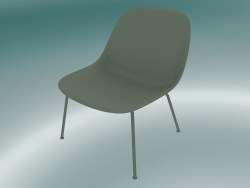 Chaise longue con tubi alla base di fibra (Dusty Green)