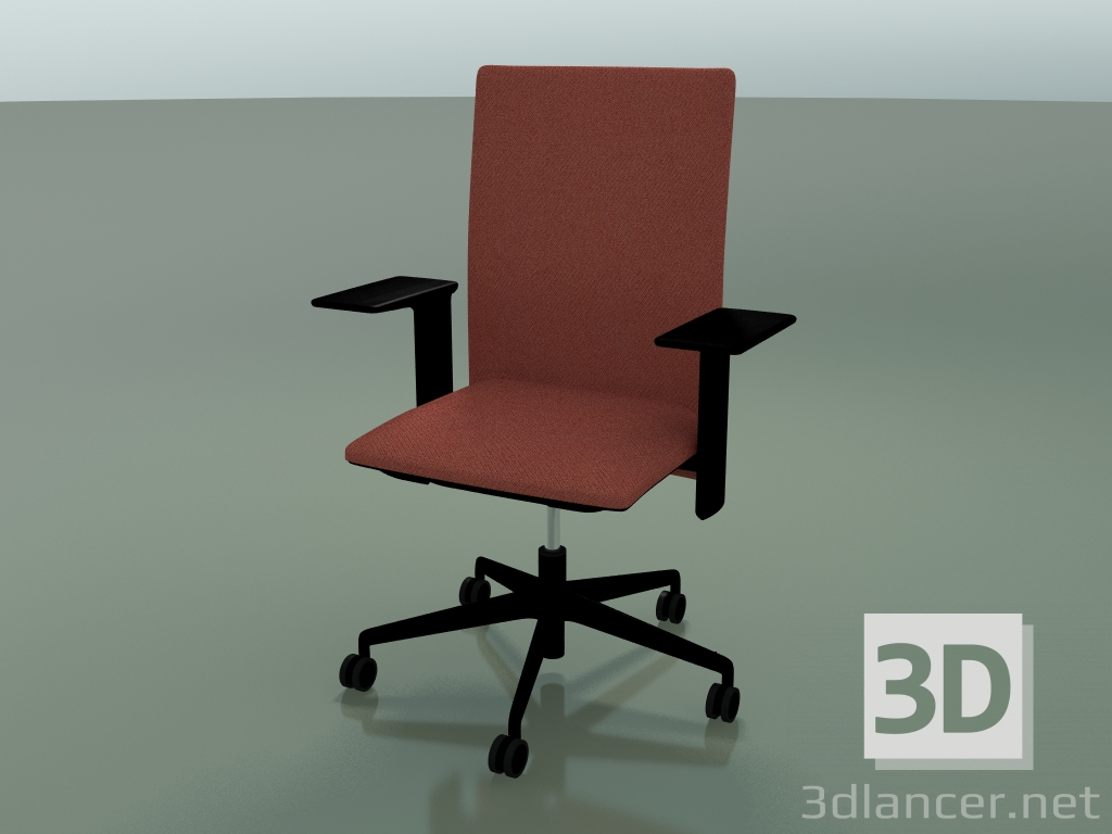 modello 3D Sedia con schienale alto 6503 (5 ruote, con imbottitura rimovibile, bracciolo 3D regolabile XL, V39) - anteprima