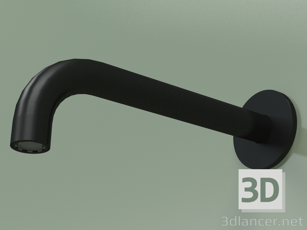 modello 3D Bocca di erogazione a parete 90 ° Lmax 190mm (BC004, NO) - anteprima