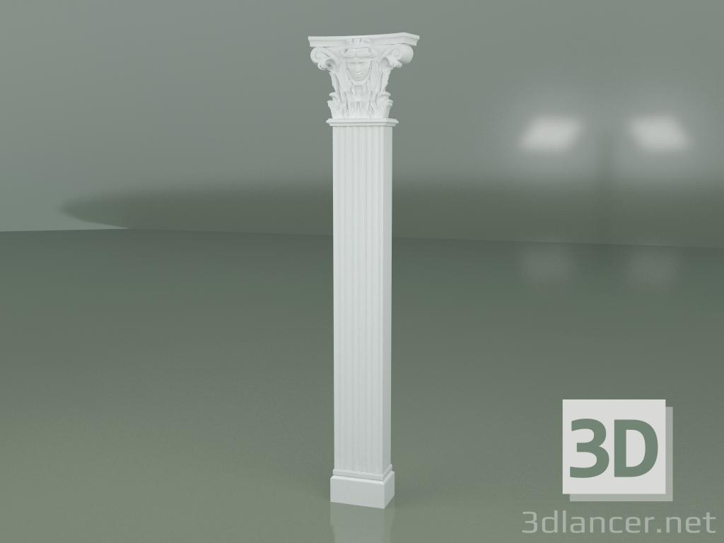 Modelo 3d Pilastra de gesso PL003 - preview