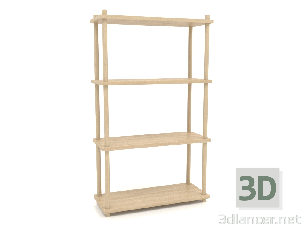 3d модель Стеллаж ST 04 (500х200х848, wood white) – превью