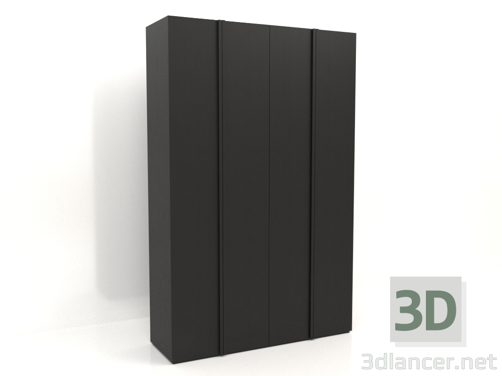 3d model Armario MW 01 madera (1800x600x2800, madera negro) - vista previa