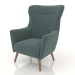 modèle 3D Fauteuil Camilla (turquoise) - preview